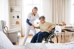 A person needing rehabilitative care after a serious injury
